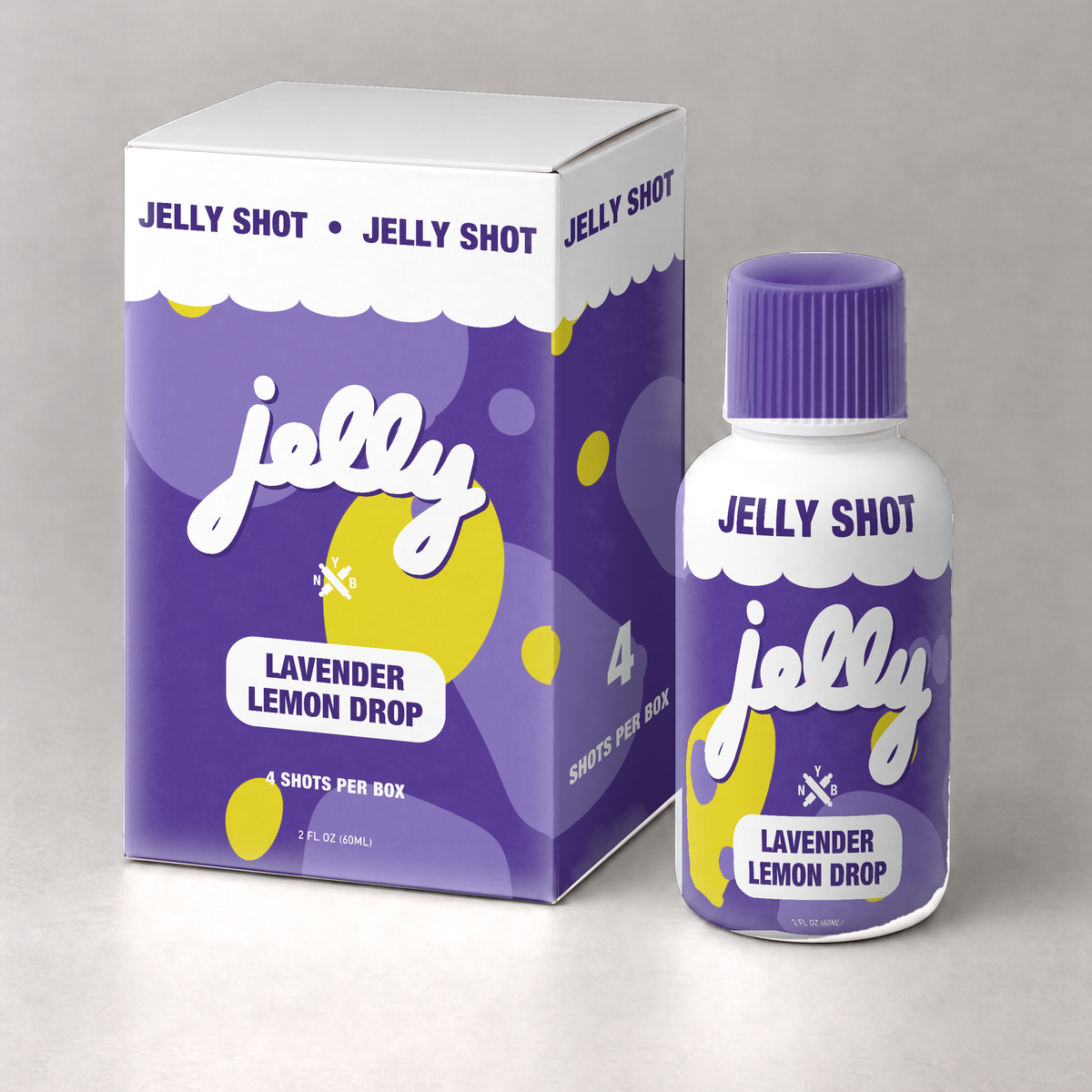Jelly 5mg Lavender Lemon Drop D9 Shots (4ct)